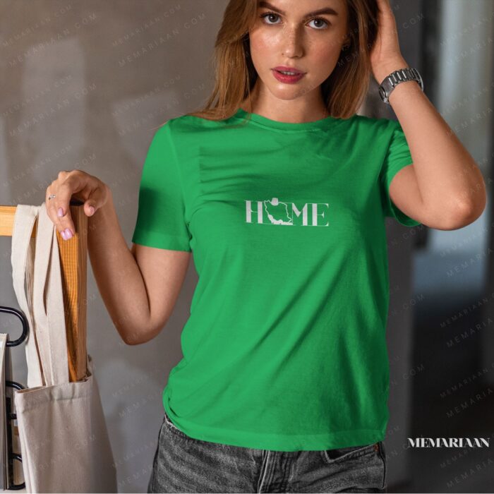 Art women's t-shirt with home typography design